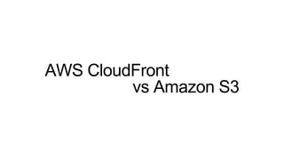 AWS CloudFront
vs Amazon S3
 