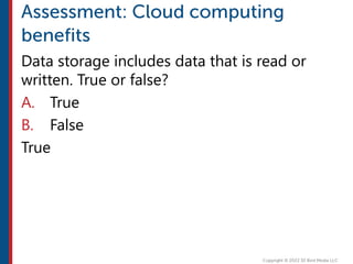 Data storage includes data that is read or
written. True or false?
A. True
B. False
True
 