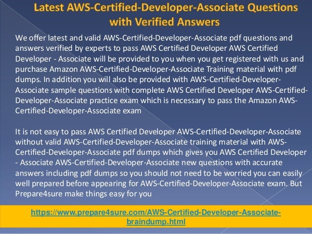 AWS-Certified-Developer-Associate Reliable Dumps Free