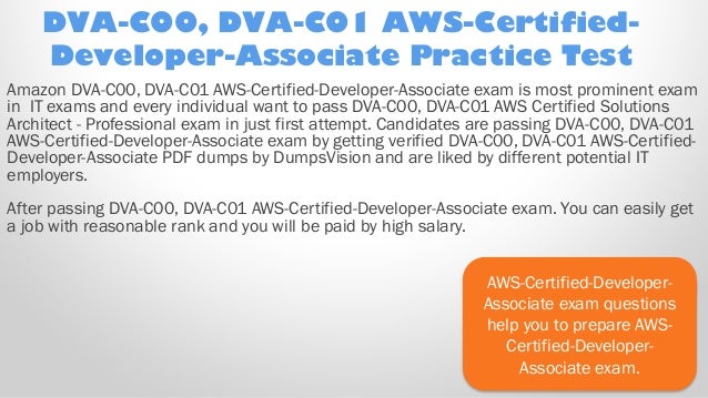 VCE Simulator Amazon AWS Certified Developer Associate Exam Dump Test PDF Q/&A