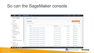sundog-education.com
datacumulus.com
© 2024 All Rights Reserved Worldwide
So can the SageMaker console
 
