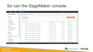 sundog-education.com
datacumulus.com
© 2024 All Rights Reserved Worldwide
So can the SageMaker console
 