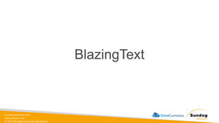sundog-education.com
datacumulus.com
© 2024 All Rights Reserved Worldwide
BlazingText
 