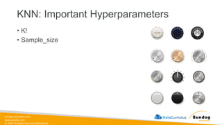 sundog-education.com
datacumulus.com
© 2024 All Rights Reserved Worldwide
KNN: Important Hyperparameters
• K!
• Sample_size
 