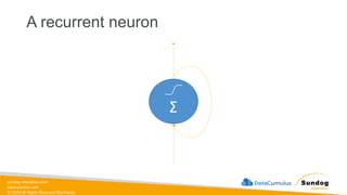sundog-education.com
datacumulus.com
© 2024 All Rights Reserved Worldwide
A recurrent neuron
Σ
 