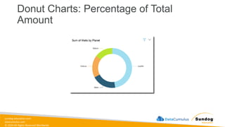 sundog-education.com
datacumulus.com
© 2024 All Rights Reserved Worldwide
Donut Charts: Percentage of Total
Amount
 