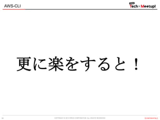 COPYRIGHT © 2013 IPROS CORPORATION. ALL RIGHTS RESERVED. 【CONFIDENTIAL】
AWS-CLI
24
更に楽をすると！
 