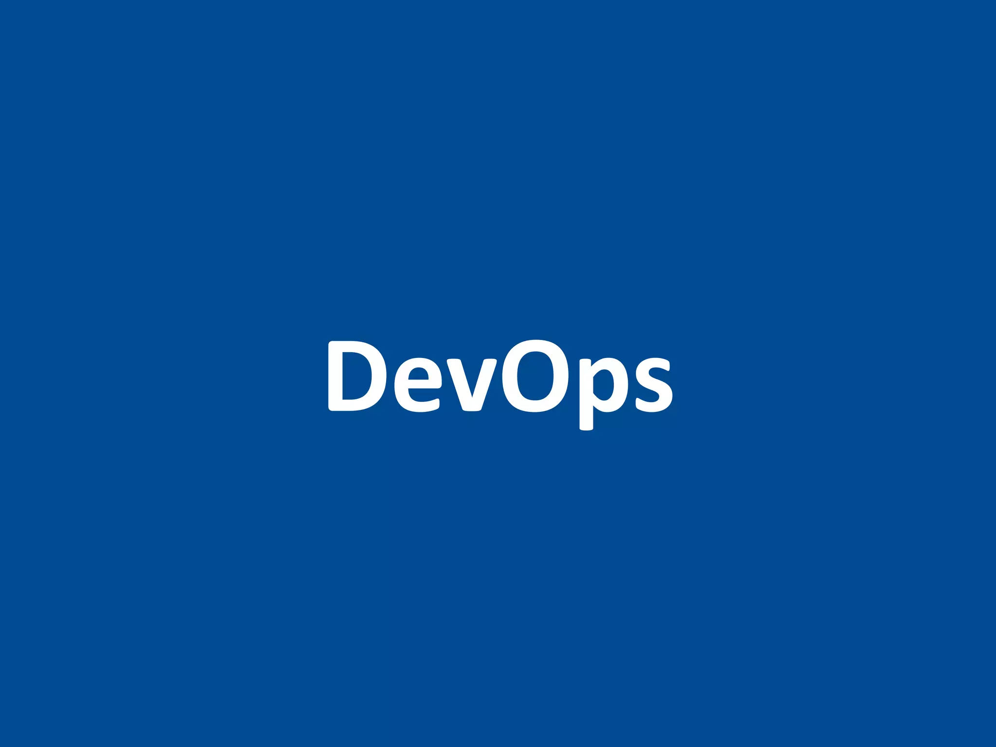 DevOps
 