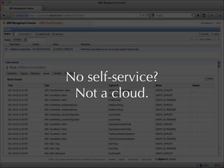 No self-service?
 Not a cloud.
 