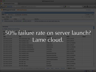 50% failure rate on server launch?
          Lame cloud.
 