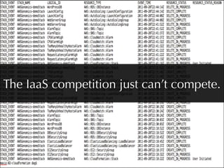 The IaaS competition just can’t compete.
 
