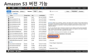 Amazon S3 버전 기능
 