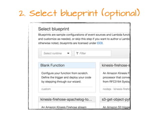 2. Select blueprint (optional)
 