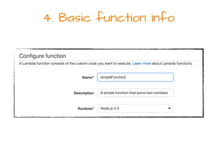 4. Basic function info
 