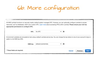 6b. More configuration
 