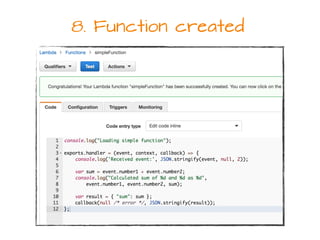 8. Function created
 