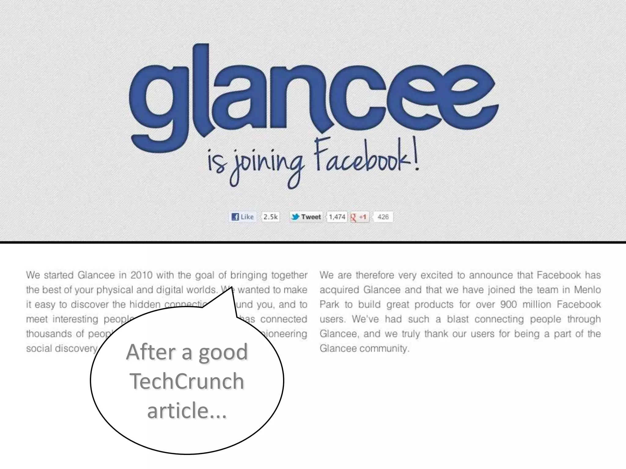 After a good
TechCrunch
  article...
 