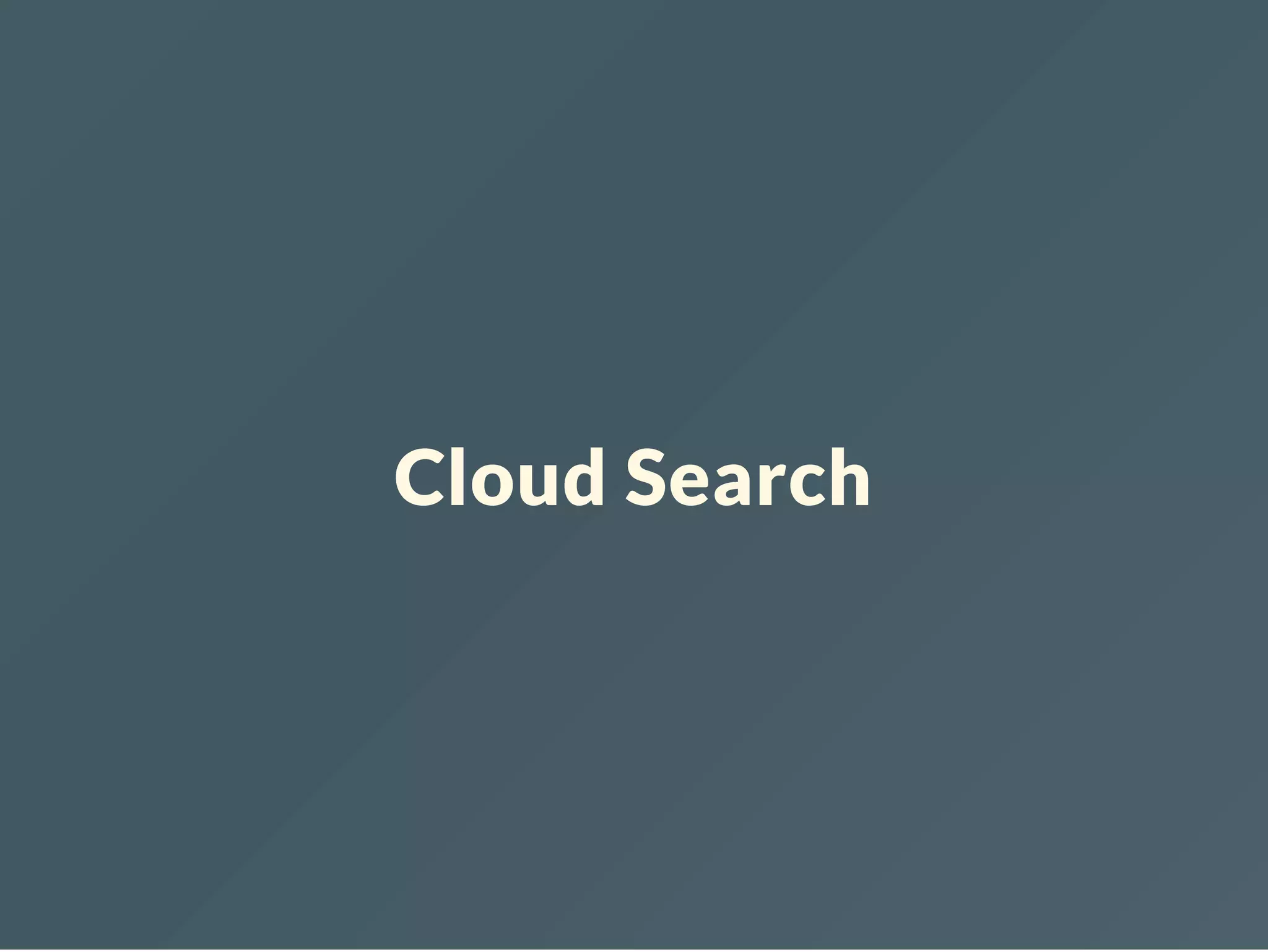 Cloud Search 
