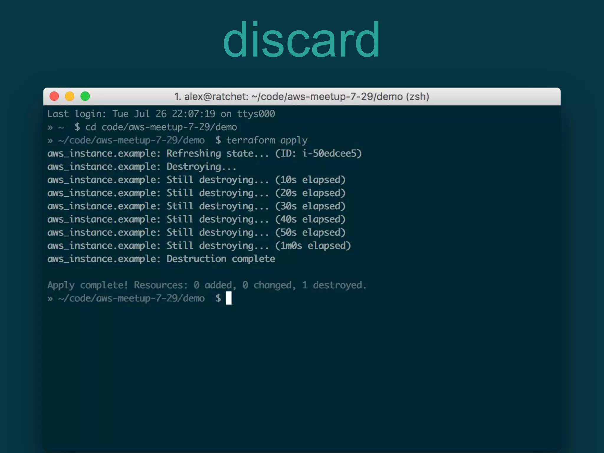 discard
 