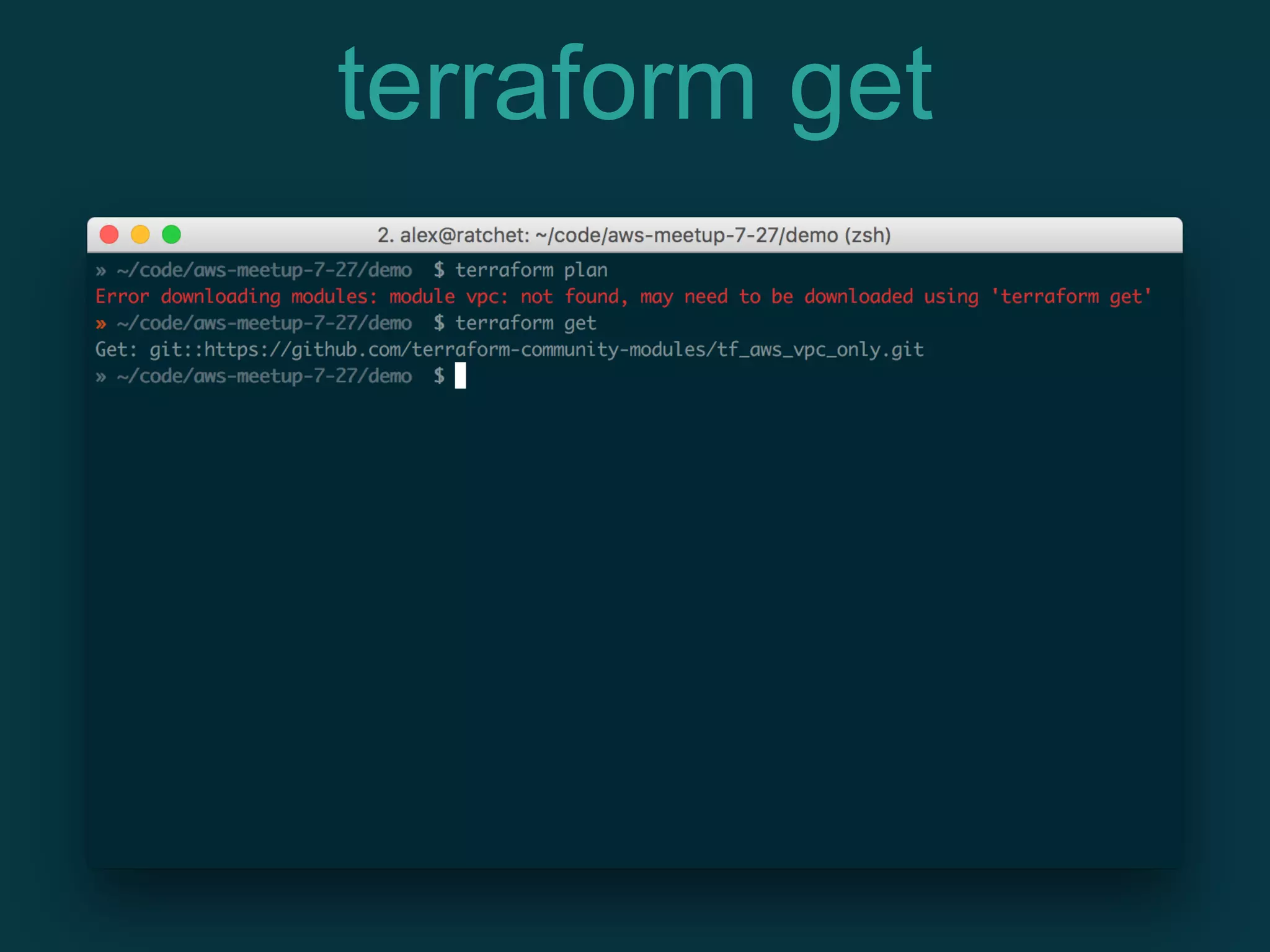 terraform get
 