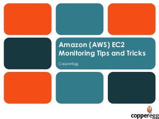 Amazon (AWS) EC2
Monitoring Tips and Tricks
CopperEgg
 