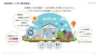 会社紹介：ニフティ株式会社
3 
 