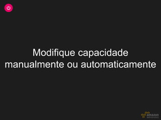 Modifique capacidade
manualmente ou automaticamente
 