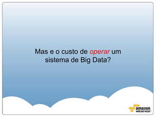 Mas e o custo de operar um
  sistema de Big Data?
 