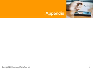 Appendix
19Copyright © 2013 Accenture All Rights Reserved.
 