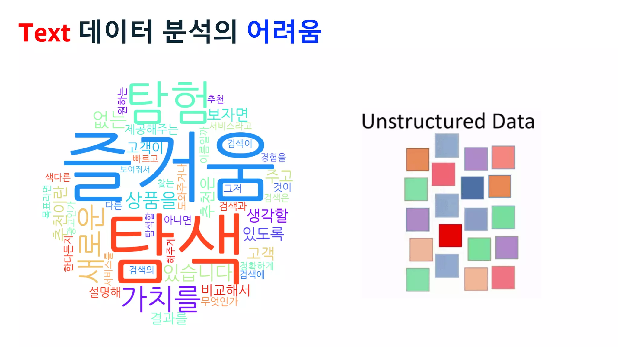 Text 데이터 분석의 어려움
 