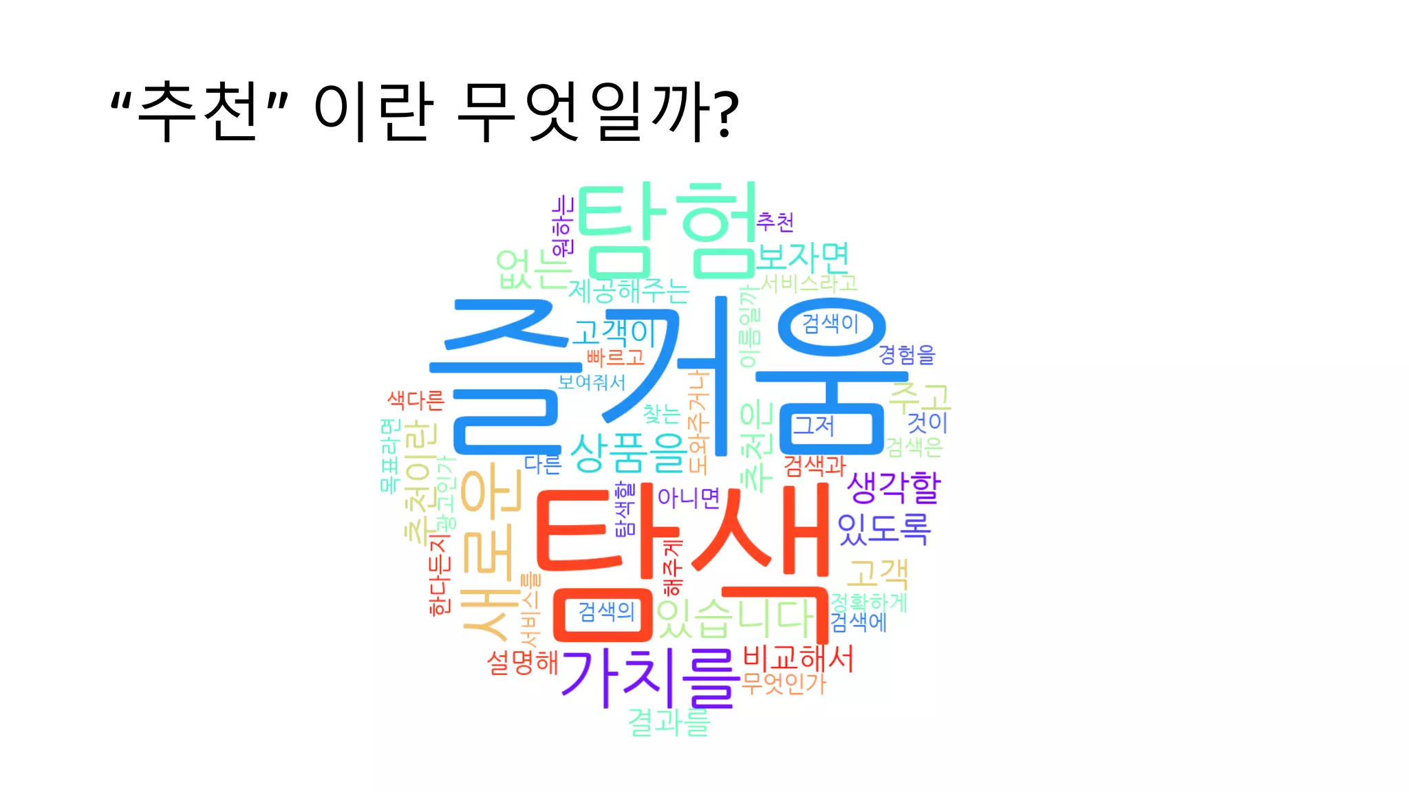 “추천” 이란 무엇일까?
 