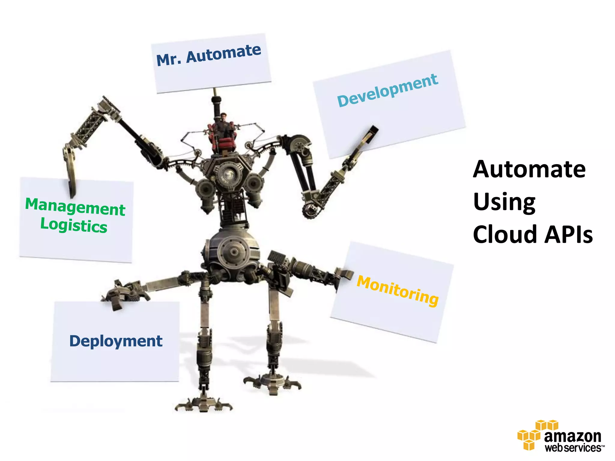 Automate
             Using
             Cloud APIs


Deployment
 