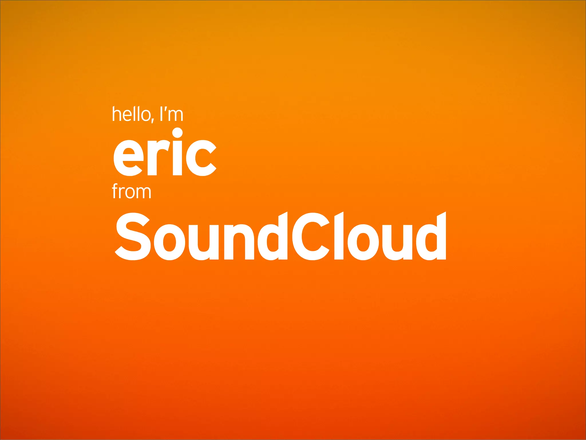 SoundCloud Presentation @ AWS Startup Event London