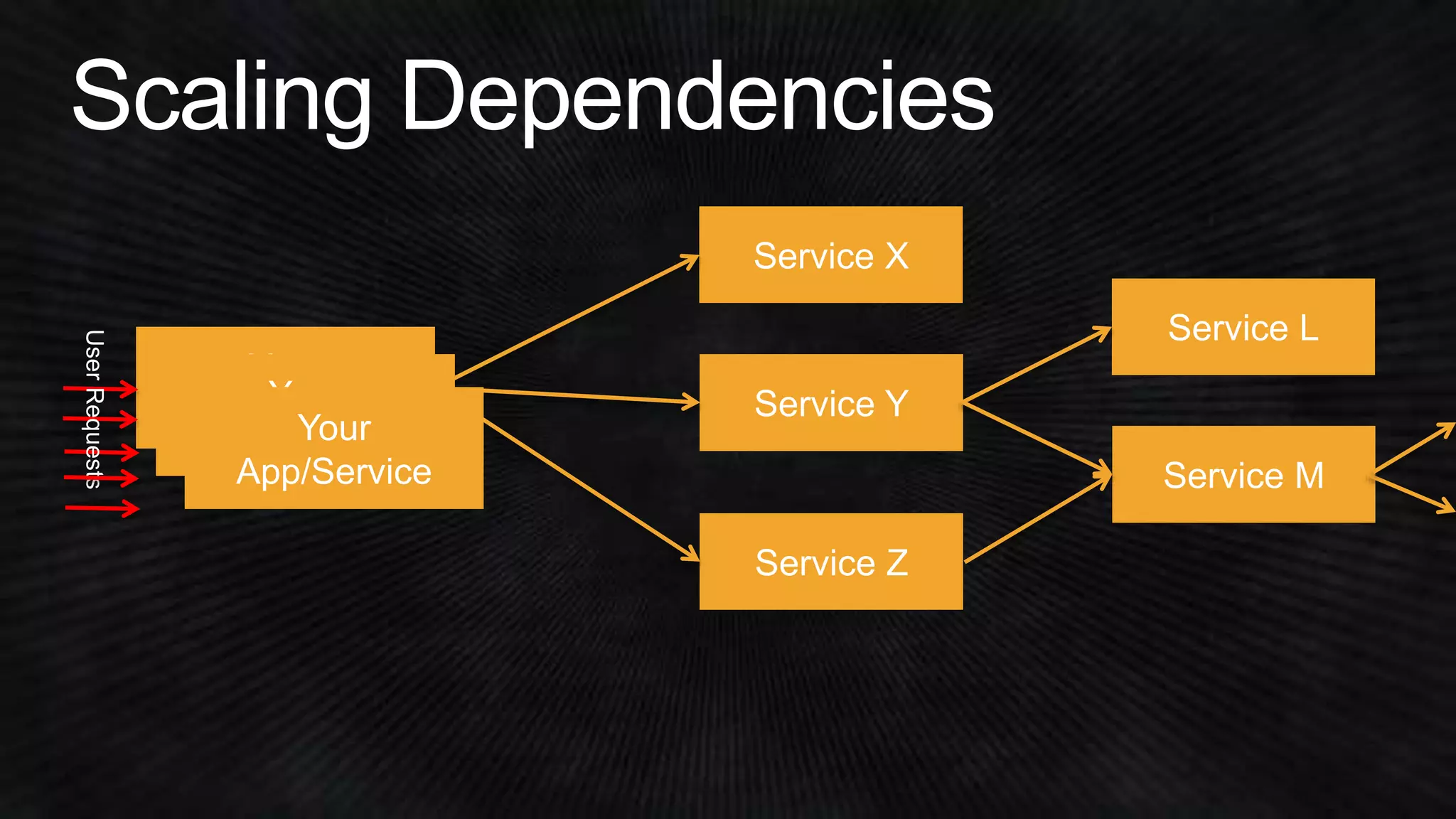 Your 
App/Service 
Service X 
Service Y 
Service Z 
Service L 
Service M 
Your 
App/SYeoruvirc e 
App/Service 
 