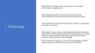 part 1: understanding aws lambda — a practical guide... AWS solution Architect Associate study material | PPTX