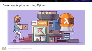 © 2020, Amazon Web Services, Inc. or its affiliates. All rights reserved.
62
Serverless Application using Python
 
