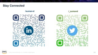 © 2020, Amazon Web Services, Inc. or its affiliates. All rights reserved.
Stay Connected
110
/suman-d /_sumand
 
