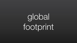 global
footprint
 