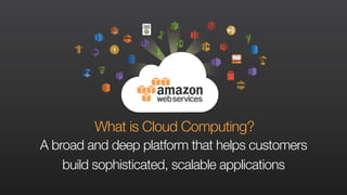 A broad and deep platform that helps customers
build sophisticated, scalable applications
What is Cloud Computing?
 