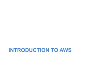 AWS 101 - An Introduction to the Amazon Cloud | PPTX