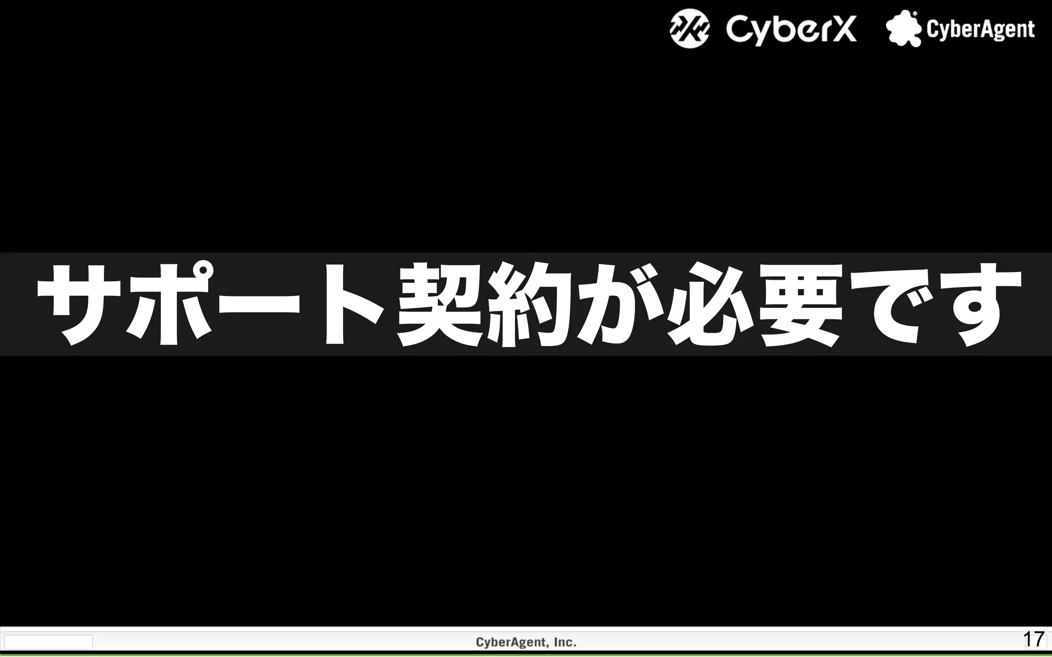 17
サポート契約が必要です
 
