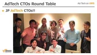 AdTech CTOs Round Table
JP AdTech CTOs!!
 