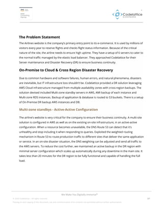 Airline DR - AWS Case Study | PDF