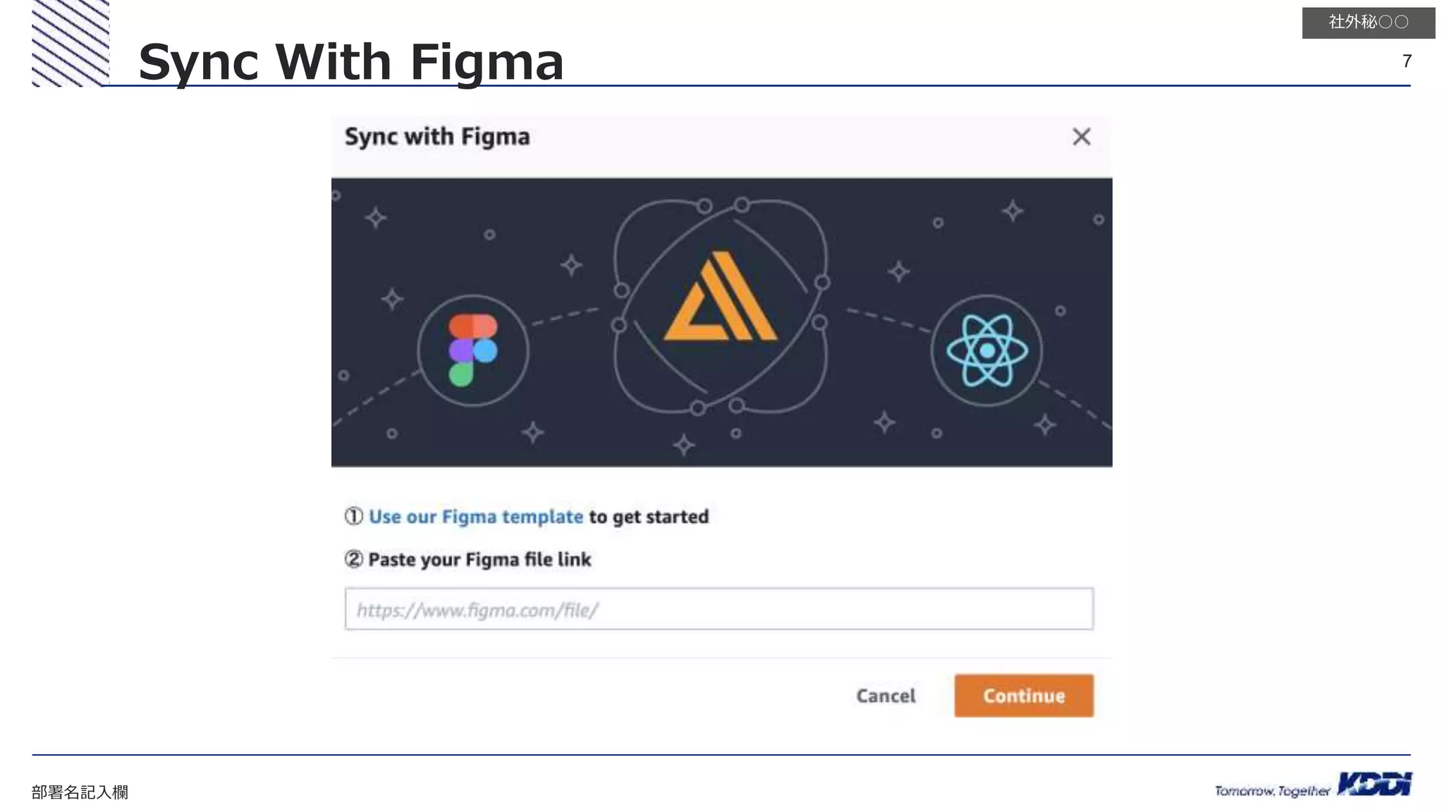 部署名記入欄
7
社外秘○○
Sync With Figma
 