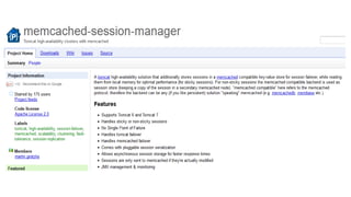 Manter o estado em
um Cache de Memória
Solução escalável e que oferece excelente
performance e alta disponibilidade com cluster
 