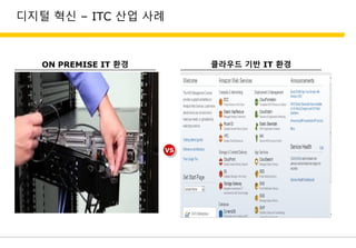 디지털 혁신 – ITC 산업 사례
ON PREMISE IT 환경 클라우드 기반 IT 환경
VS
 