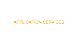 APPLICATION SERVICES
 