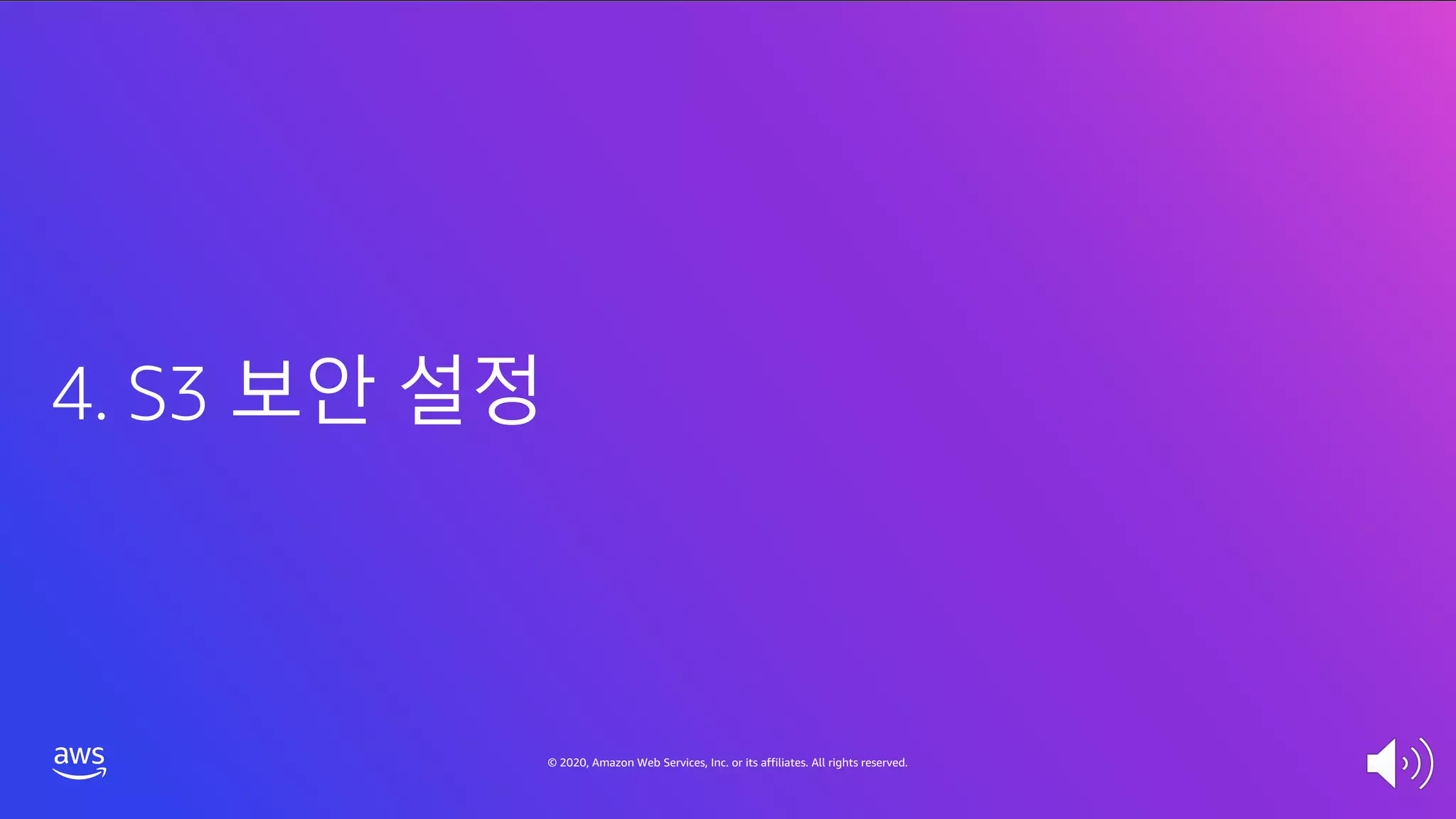 © 2020, Amazon Web Services, Inc. or its affiliates. All rights reserved.
 