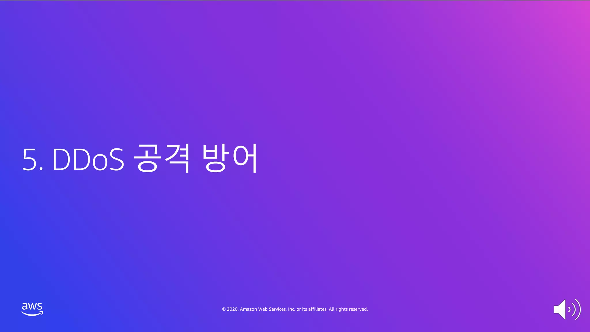 © 2020, Amazon Web Services, Inc. or its affiliates. All rights reserved.
 