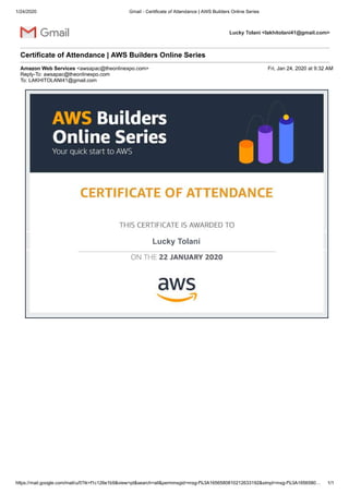 Aws certificate